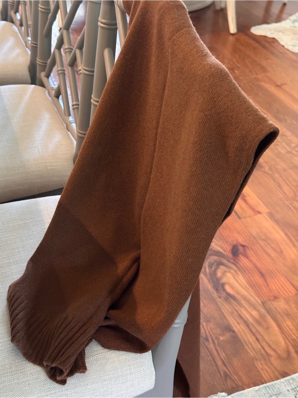 Hermès Paris 100% Cashmere Knit Scarf Brown Made in Italy NWOT Luxury - Picture 4 of 13